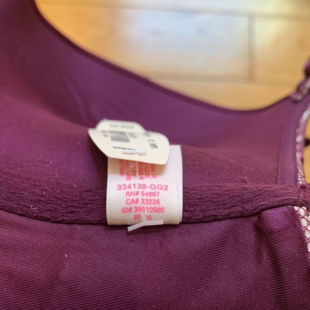 2015 NWT Victoria’s secret Very Sexy Plunge 34 C maroon lace, crisscross back - Picture 9 of 12